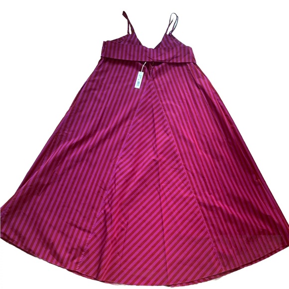 Rebecca Taylor Women's Marseille Stripe Dress HIBISCUS Size 16 NWT $395 - Picture 11 of 14